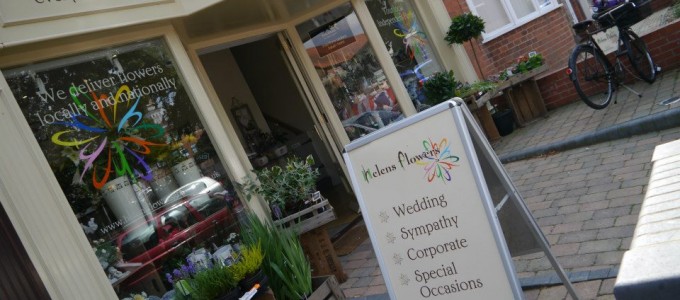 Shop Signs for Helen's Flowers in Grantham