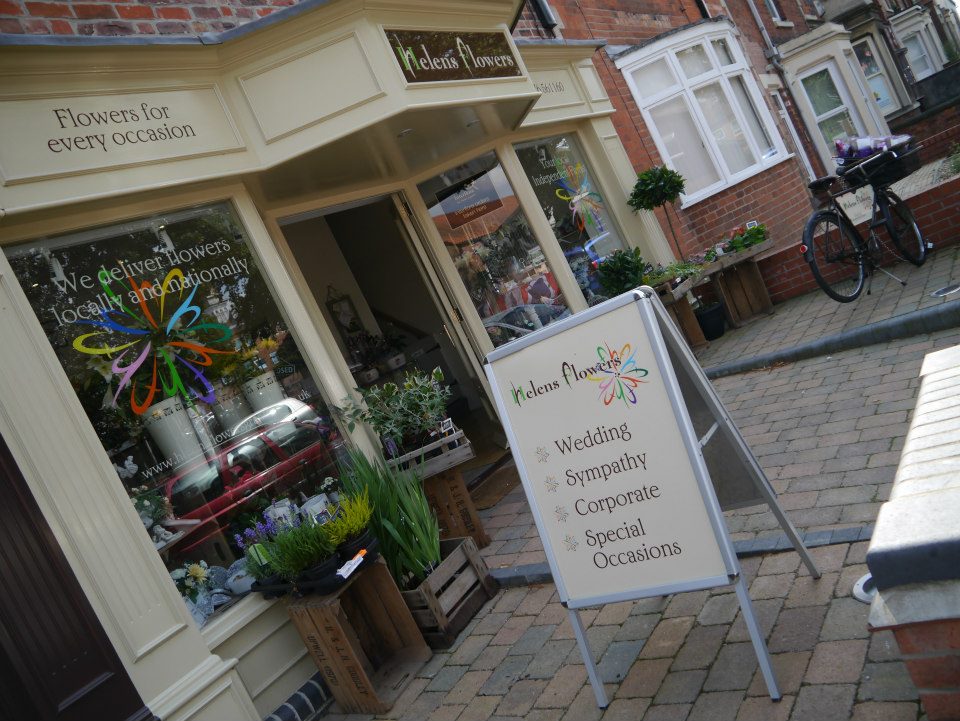 A-boards and Shop Signs for Helen’s Flowers in Grantham