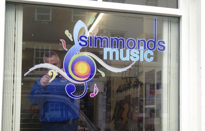 Music shop signs for Simmonds Music