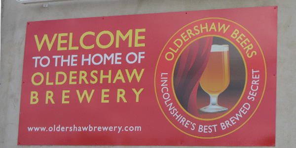 A new sign designed for lincolnshire business Oldershaw Brewery